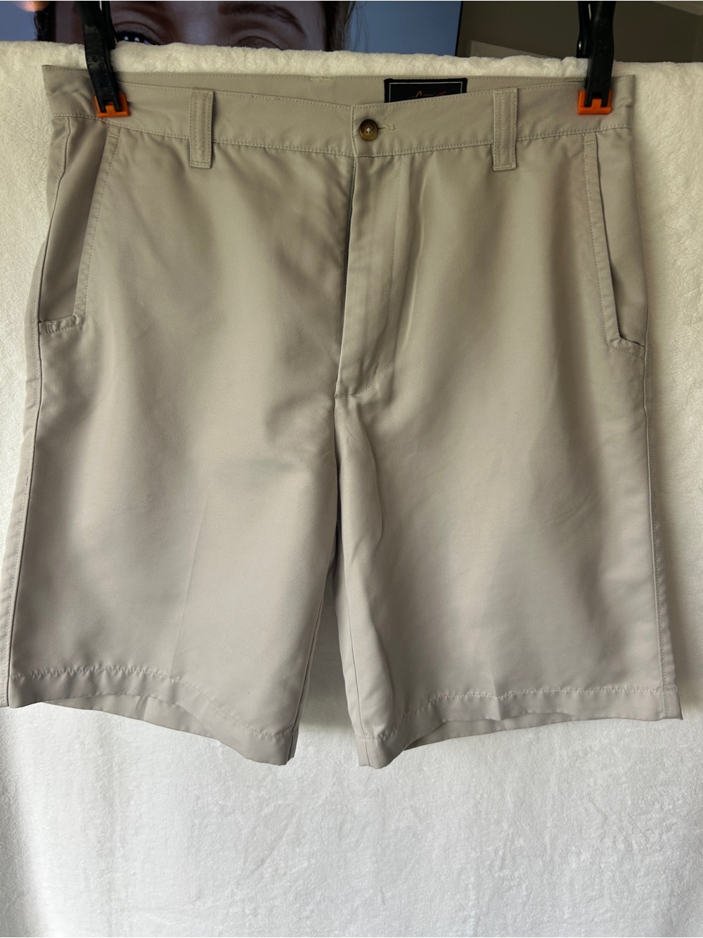 Greg Norman Collection Men's Beige Flat Front Shorts